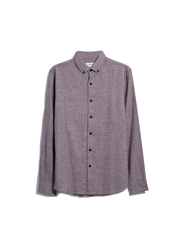 Colver Casual Fit Textured Shirt In Farah Burgundy