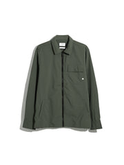 Holwick Zipped Overshirt In Olive Green