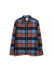 Fulbright Check Overshirt In Para Blue