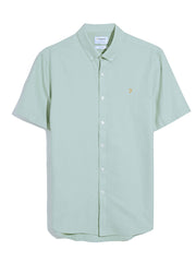 Brewer Short Sleeve Oxford Shirt In Grove Green