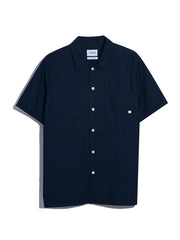 Ossie Short Sleeve Paper Touch Shirt In True Navy