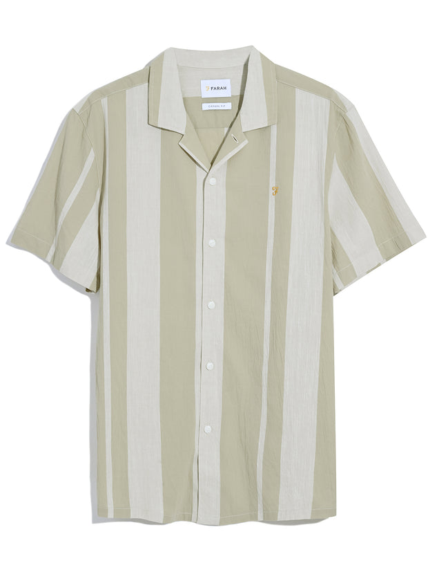 Alston Short Sleeve Stripe Shirt In Hazelnut