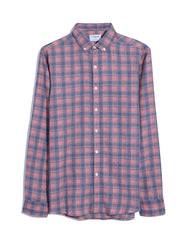 Hamilton Check Shirt In Red Russian