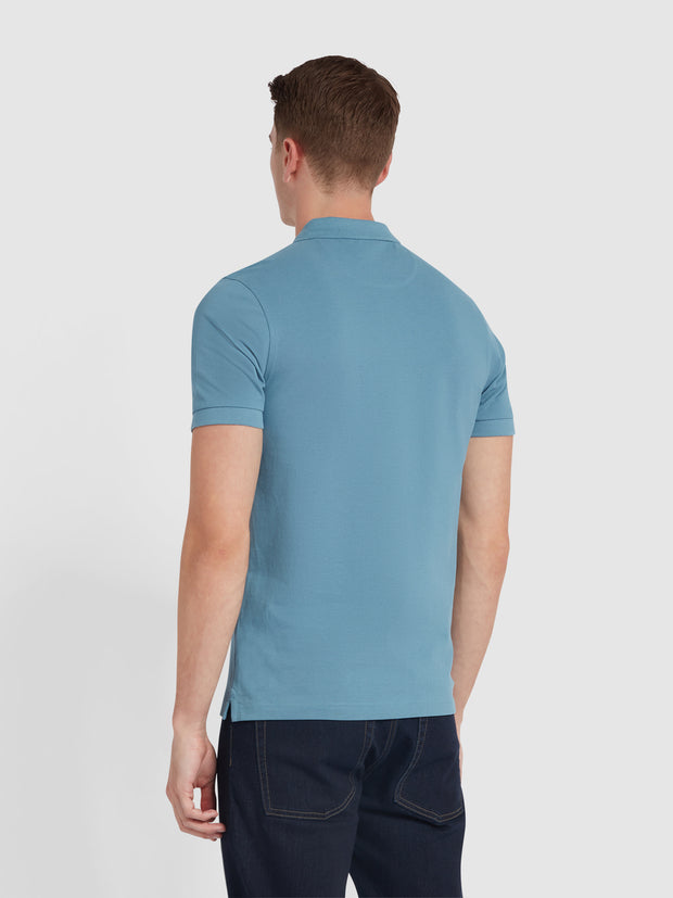 Blanes Organic Cotton Polo Shirt In Para Blue