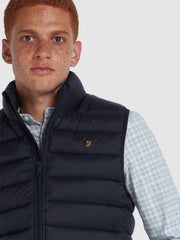 Joel Wadded Gilet In Black