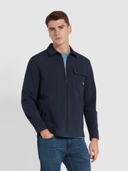 Holwick Zipped Overshirt In True Navy