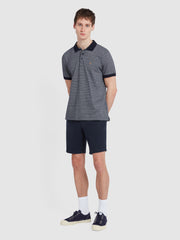 Tibbatt Jacquard Polo Shirt In True Navy