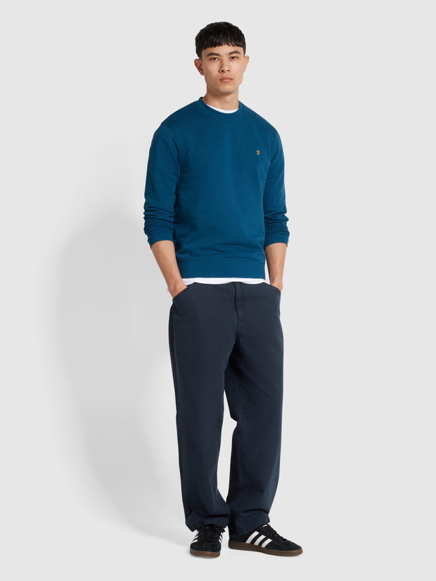 Hanbury Crew Neck Sweatshirt In Sailor Blue