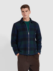 Fulbright Check Overshirt In Woodland Pine