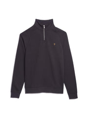 Jim Organic Cotton Quarter Zip Sweatshirt In Black