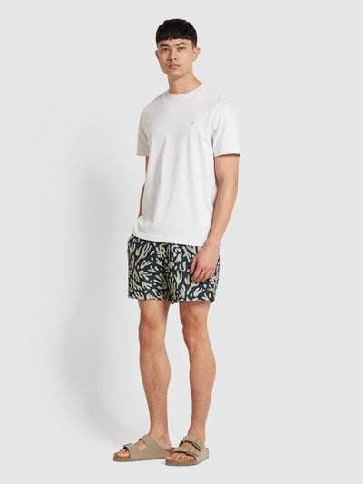 Colbert Reef Print Swim Short In True Navy