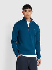 Kelly Quarter Zip Sweatshirt In Sailor Blue