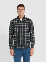 Marcelo Casual Fit Check Shirt In True Navy