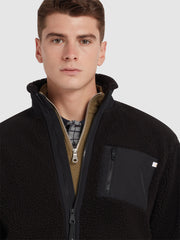 Bradley Full Zip Fleece In Black