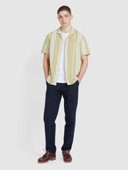 Alston Short Sleeve Stripe Shirt In Hazelnut