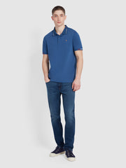 Purdy Tipped Collar Polo Shirt In Cold Metal