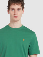 Danny Regular Fit Organic Cotton T-Shirt In Green Meadow