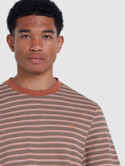 Wilmot Regular Fit Striped T-Shirt In Teak