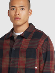 Honnold Check Overshirt In Washed Black