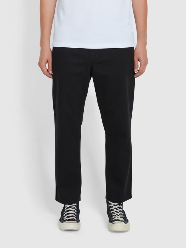 Hawtin Relaxed Tapered Fit Jeans In Black