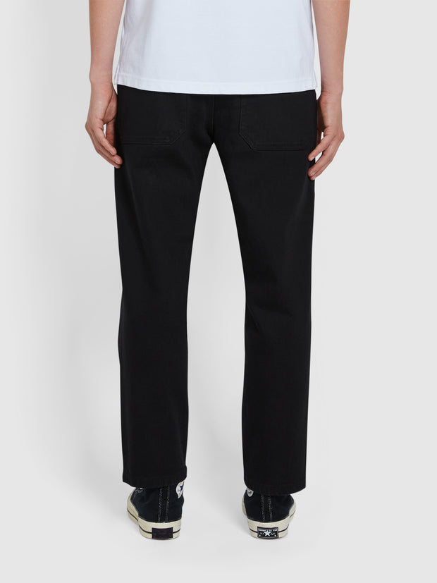 Hawtin Relaxed Tapered Fit Jeans In Black