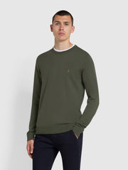 Mullen Merino Wool Crew Neck Sweater In Rosemary