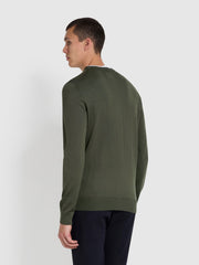 Mullen Merino Wool Crew Neck Sweater In Rosemary