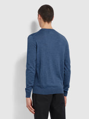 Mullen Pull en laine mérinos - Deep Blue