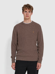 Halton Rib Sweater In Mushroom Grey