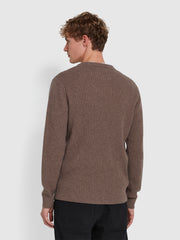 Halton Rib Sweater In Mushroom Grey