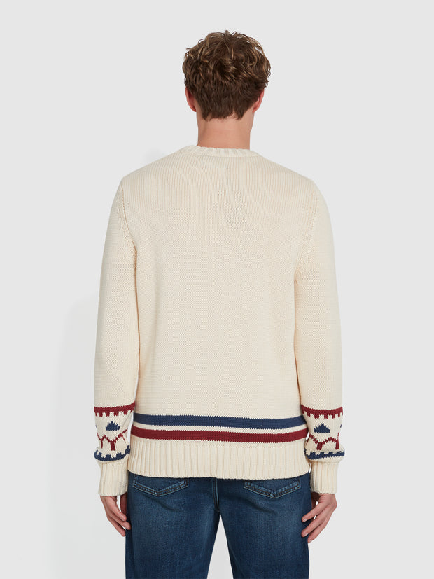 Alverstone Stripe Sweater In Cream