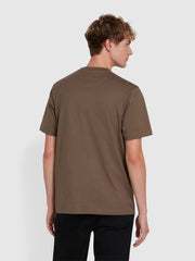 Danny Regular Fit Organic Cotton T-Shirt In Mushroom Grey