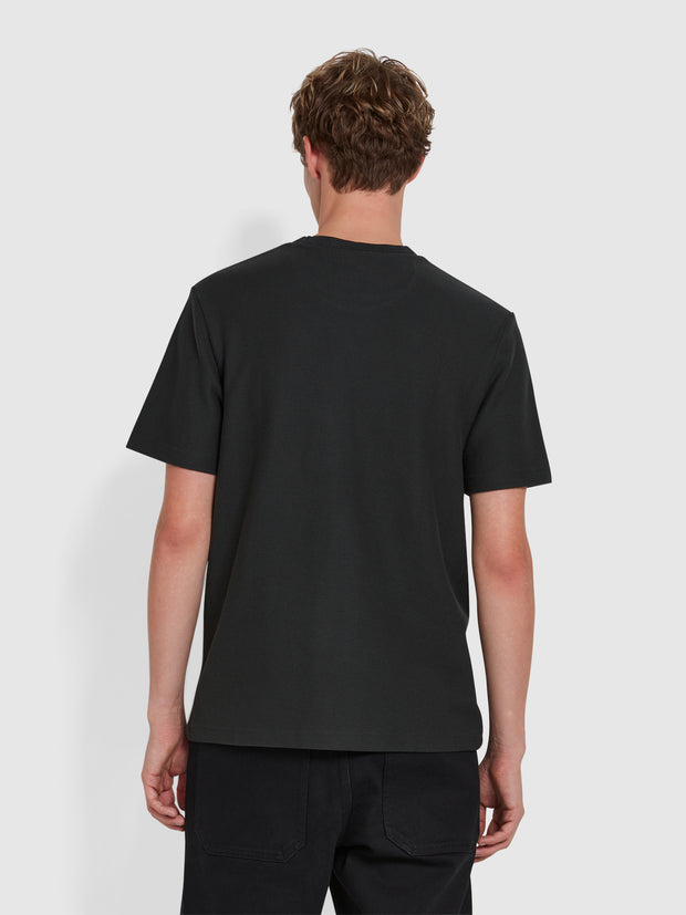 Fairweather Jacquard T-Shirt In Washed Black