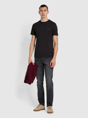 Danny Regular Fit Organic Cotton T-Shirt In Black