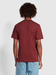 Danny Tall Fit Organic Cotton T-Shirt In Farah Red Marl