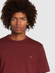 Danny Tall Fit Organic Cotton T-Shirt In Farah Red Marl