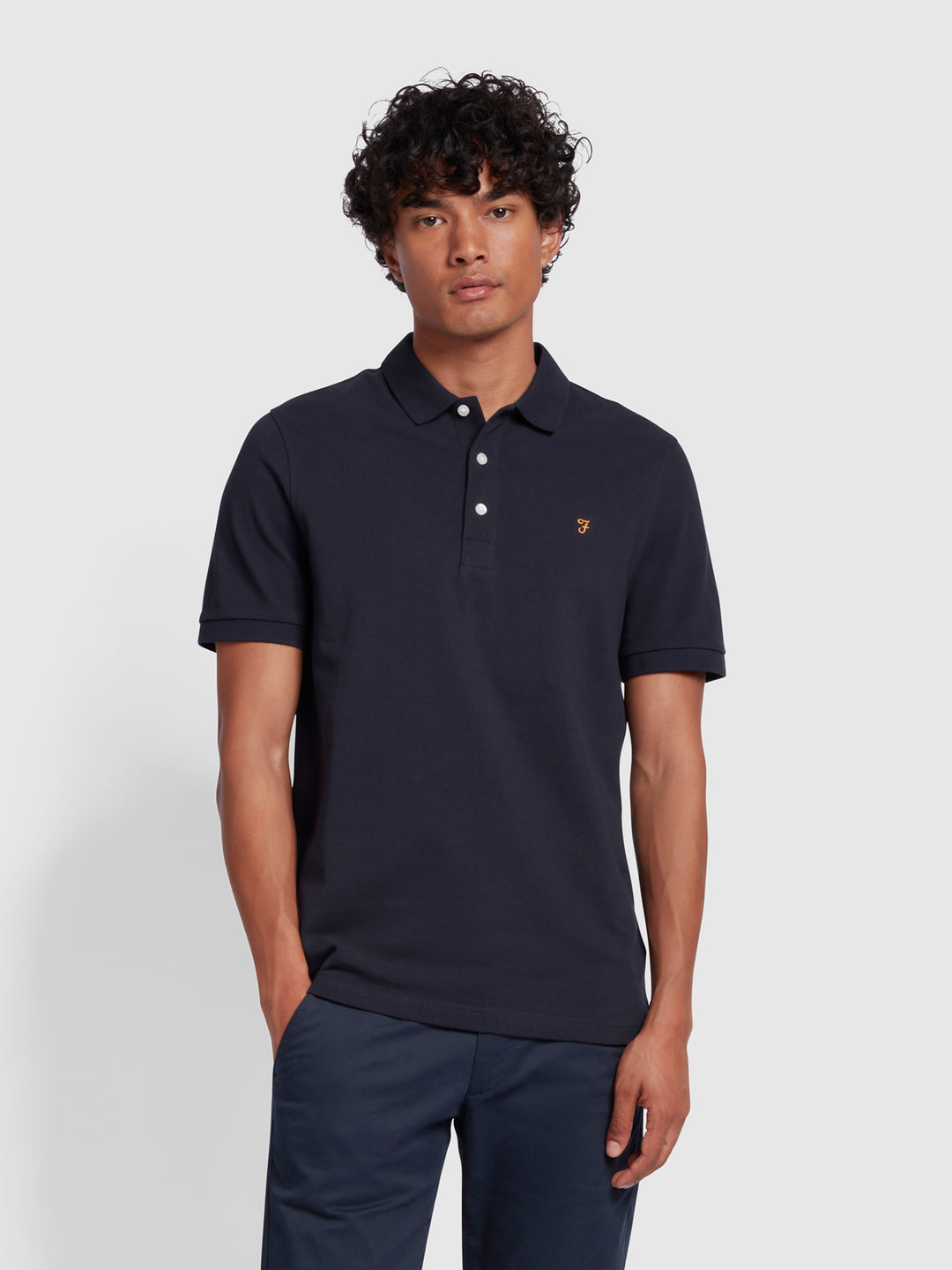 Blanes Organic Cotton Polo Shirt In Blue Farah Online