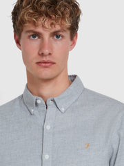 Steen Slim Fit Brushed Organic Cotton Shirt In Stellar