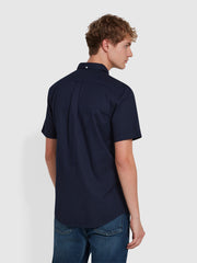 Carlson Short Sleeve Shirt In True Navy