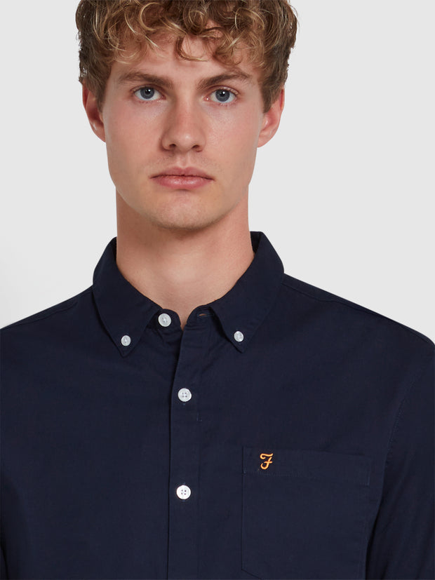 Carlson Short Sleeve Shirt In True Navy