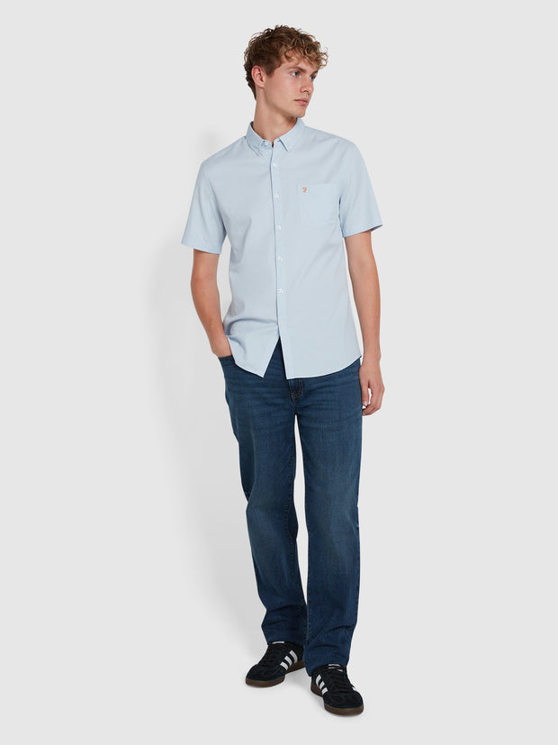 Carlson Short Sleeve Shirt In Sky Blue