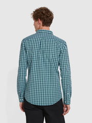 Carlson Check Shirt In Moss Green