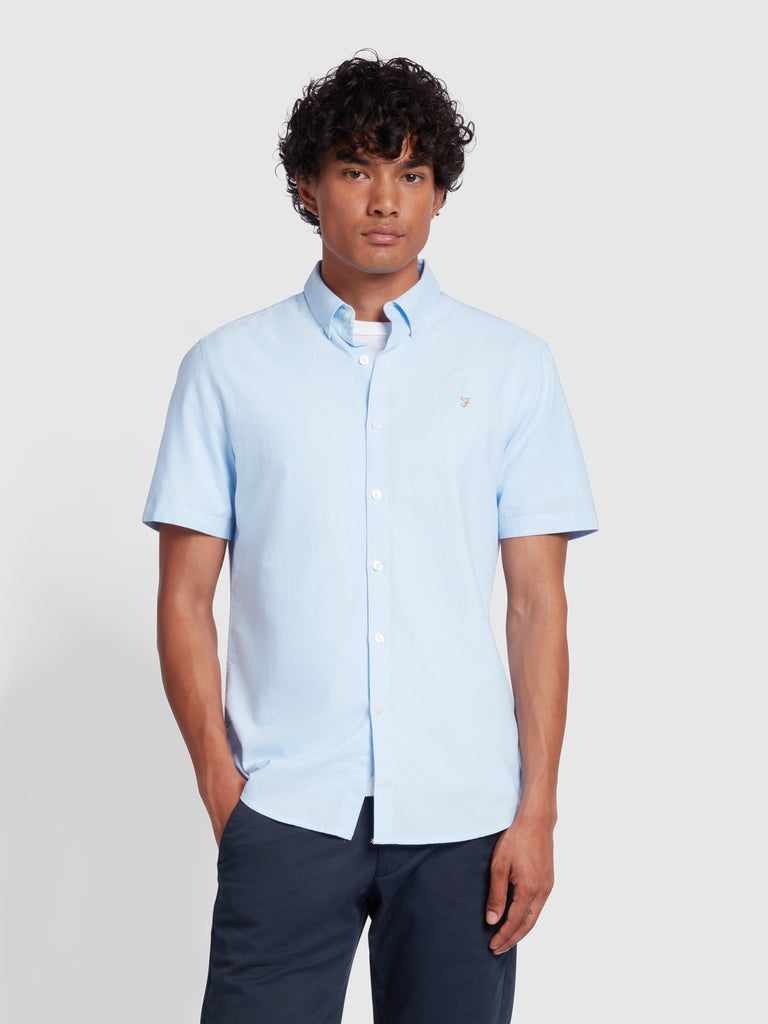 farah white short sleeve shirt