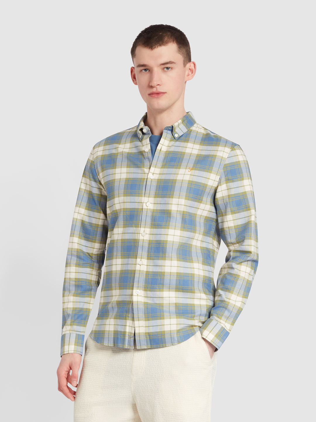 Brewer Shirt In Blue Farah Online