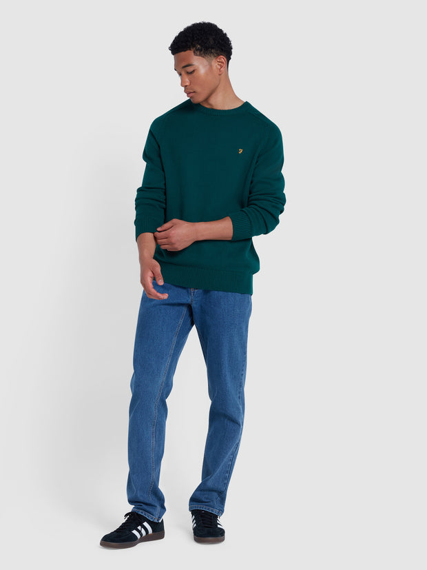 Kingsbury Crew Neck Sweater In Botanic Green