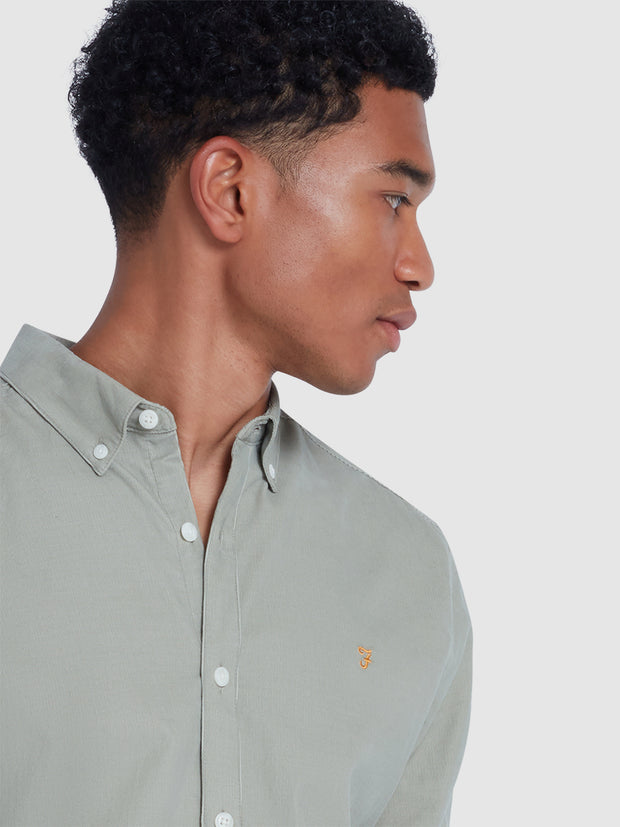 Fontella Slim Fit Corduroy Shirt In Balsam