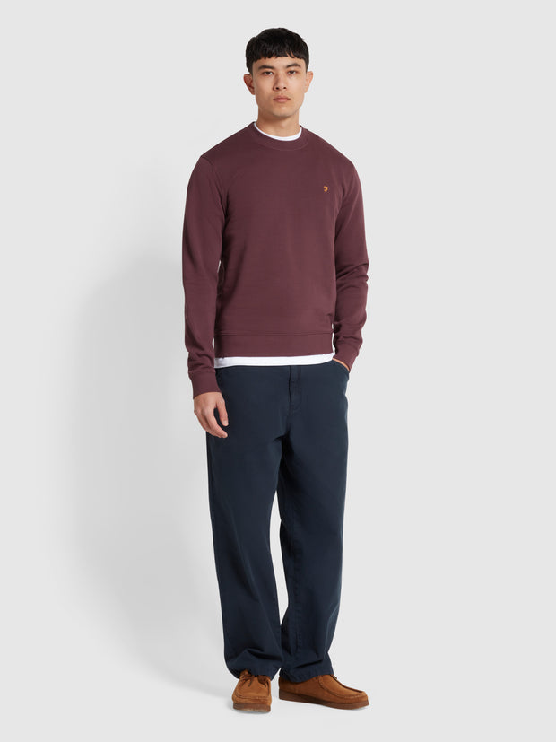 Hanbury Crew Neck Sweatshirt In Farah Red