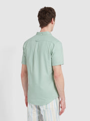 Brewer Short Sleeve Oxford Shirt In Grove Green