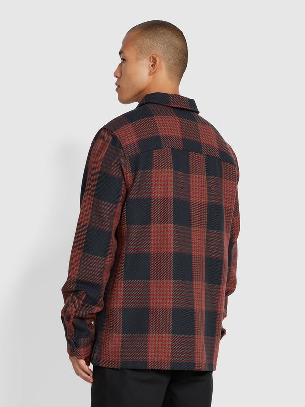 Honnold Check Overshirt In Washed Black