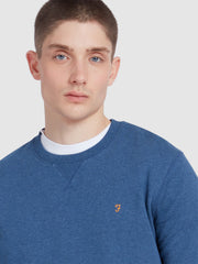 Tim Organic Cotton Crew Neck Sweatshirt In Cold Metal Marl